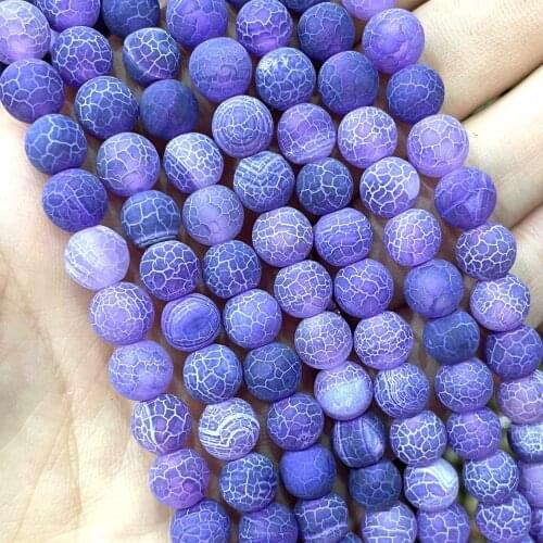 Natural Purple Agates Onyx Round Loose Stone Spacer Beads For Jewelry Making DIY Bracelet Necklace Accessories 4/6/8/10/12mm
