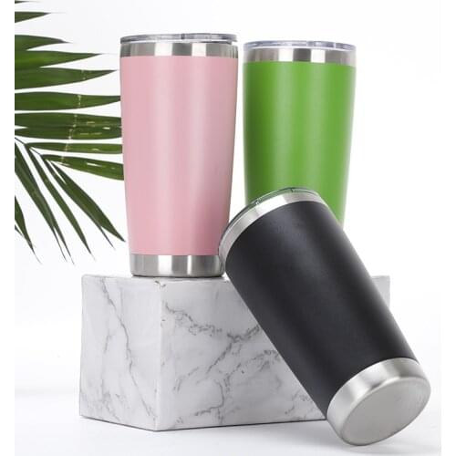 20oz stainless steel car mug outdoor vacuum insulation mug spray insulation cold ice tyrant mug beer cup Super insulation hot