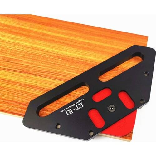 KT-R1 Aluminum Alloy Wood Working Circular Panel Template Fixture Positioning Woodworking Angle of Fillet R Arc Template Radius