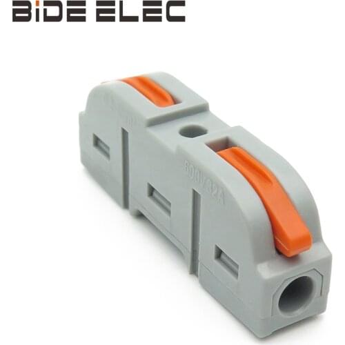 LT-211 30Pcs Gray Or Transparent 1 In 1 Out Assembled Fast Installation Cconnector Electrical Cable Wiring Terminal