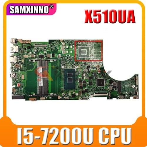 X510UA Laptop Motherboard For ASUS X550UNR X510URO S5100UR S5100U X510UQ Mainboard I5-7200U 100% Test work