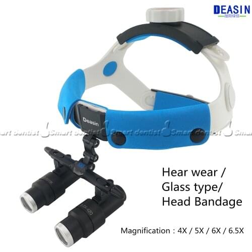 4X 5X 6X Binocular Type Headset type Dental Loupes Medical Surgical Dentist Loupe Magnifier Glasses Free Shipping