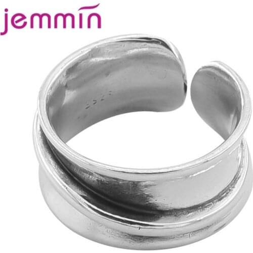 Trendy Adjustable Love Rings For Women Men 925 Sterling Silver Undefined Hippie Jewelry Wholesale