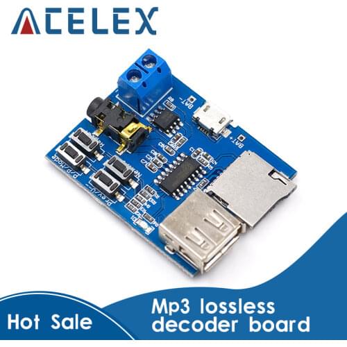 Mp3 nondestructive decoder board Built-in amplifier mp3 module mp3 decoder TF card U disk decoding player