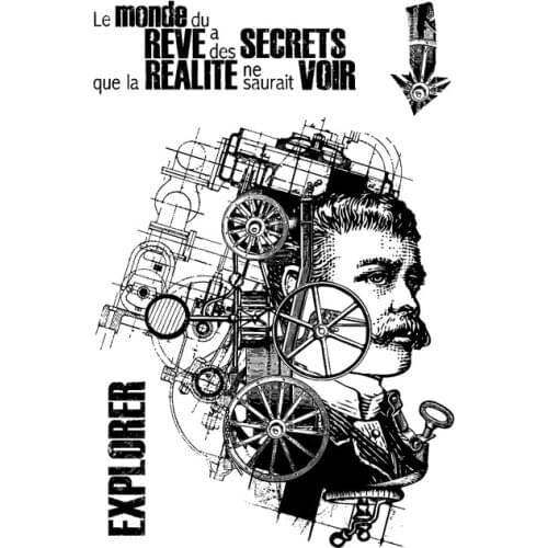 Man Background Transparent Clear Silicone Rubber Stamp Seal DIY Scrapbooking photo Album A0762