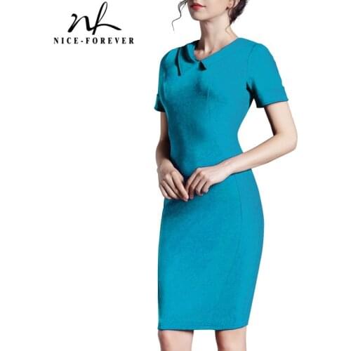 Синие летние платья NICE-FOREVER China At AliExpress