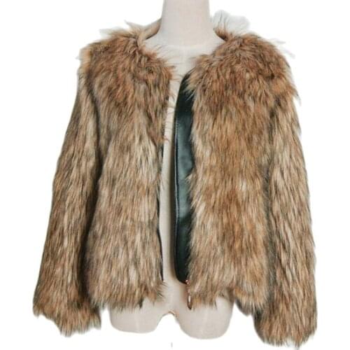 S-6XL New Fashion Women Winter Clothes Faux fox fur Coat Ladies short Woven Raccoon Fur jacket Coat