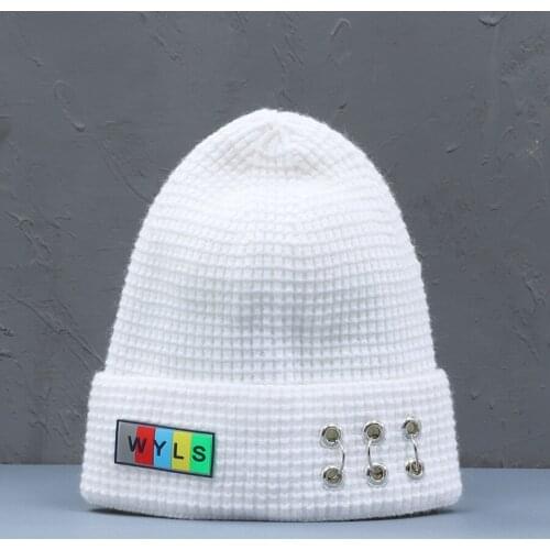 2021 NEW FASHION womens winter hat with Lock accessories Beanies Female Knitted Soft Striped Cashmere Knitted Beanie panama hat