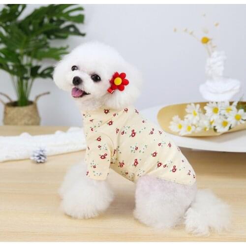 New Small Dog Clothes Puppy T-shirt Pet Dog Pajamas Cat Undershirt Yorkshire Pomeranian Maltese Bichon Poodle Schnauzer Clothing