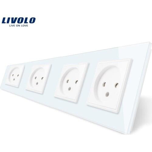 2019 Israel Power Socket, Outlet Panel, White Crystal Glass Panel,100~250V Wall Power Socket for Home Improvement