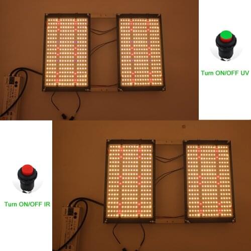 Dimmable Turn ON/OFF switch for CREE XPE UV IR Samsung LM301H 240W Quantum Tech V4 LED Board grow light with Meanwell Driver