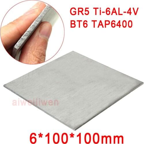 6mm thickness Grade 5 gr5 titanium Ti-6AL-4V plate titanium alloy sheet BT6 TAP6400 Special for ultrasonic medical treatment