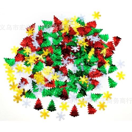 Christmas decoration/snowflake/christmas tree/15 grams Sequins PVC Flat for DIY Card Making Craft Color Collection
