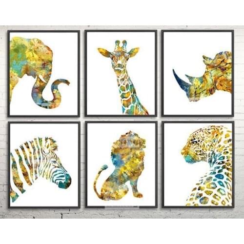 Ruxing Full Square drill 5D DIY Diamond embroidery Space Color Animal Diamond Painting Cross Stitch Rhinestone Mosaic decoration