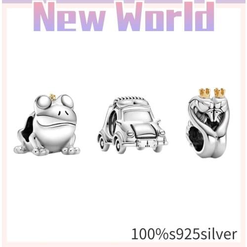 925 Sterling Silver Valentines Day Zircon Charms For Original 3mm Bracelets & Making Fashionable Womens DIY Jewelr