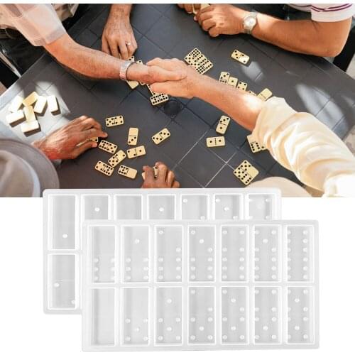 Silicone Domino Resin Molds Domino Game Casting Molds Silicone Epoxy Resin Molds for Game Casino Fun Art Crafts Candy Mold