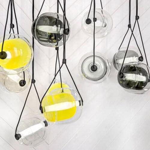Nordic lampen industrieel hanging lamp rope restaurant LED pendant lights pendant lights hanglamp