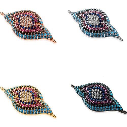 DIY Irregular Color Zircon Jewelry Connector Punk Style Fashion Simple Bracelet Accessories Wholesale