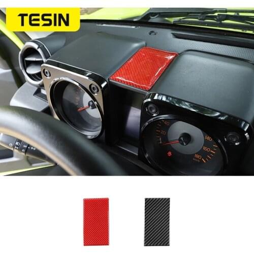 TESIN Interior Mouldings For Suzuki Jimny Carbon Fiber Car Dashboard Decoration Sticker Accessories For Suzuki Jimny 2019 2020