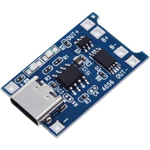 1PCS 5V 1A Micro USB 18650 type-c Lithium Battery Charging Board Charger Module+Protection Dual Functions TP4056 18650