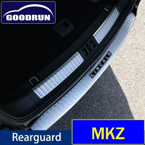 For Lincoln MKZ Guard Tread Pedal Threshold Cover Bumper Protector Car Rear Trunk Door Sill Trim