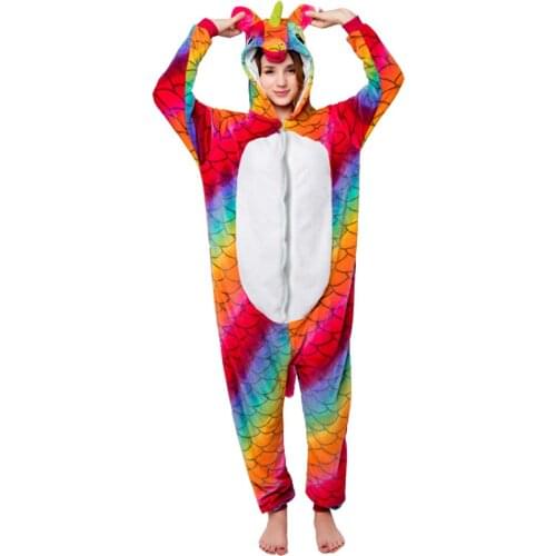 Adult Unicorn Onesie Women Pyjamas Pijama Unicornio Onesies For Adults Winter Flannel Sleepwear Onepiece 2019