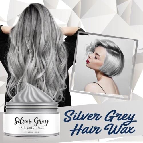 1/3.4 Oz Silver Grey Hair Color Dye White Hair Dyes Wax Temporary Colors Hair Beauty Care Hair Styling Gel Hairdressing Supplies