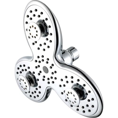 10 Inch ABS Bathroom Shower Head Petal Shape 3 Functions Bathroom Top Shower Head Rainfall Jetting Shower SPA Shower Head