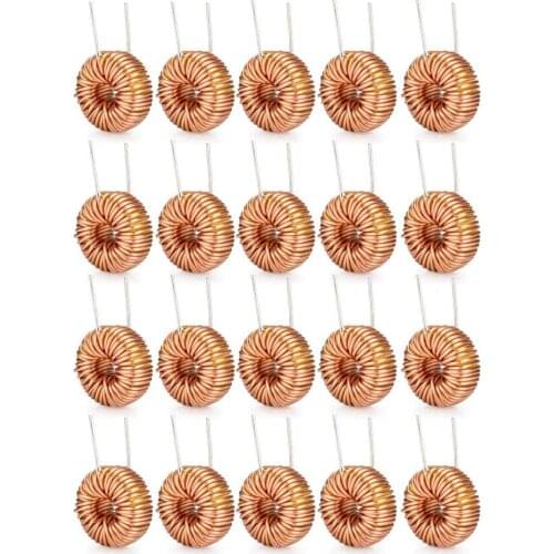 20 Pcs Toroid Core Inductor Copper Wire Wind Wound 100uH 6A Coil for LM2596-100uH