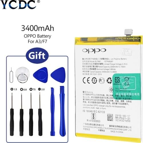 2020 High Quality 3.85V BLP 661 3400mAh Cellphone Battery + Repair Tool For OPPO A3 Phones Rechargeable BLP661 Lithium Battery