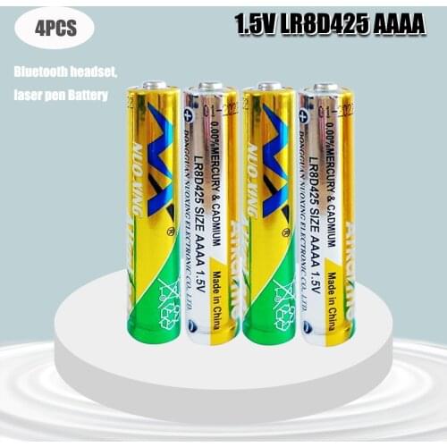 4PCS High quality 2PCS 1.5V E96 AAAA primary battery alkaline battery dry battery Bluetooth headset, laser pen battery