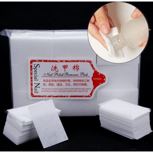 900PCS Gel Nail Polish Remover Pads Manicure Lint Free Napkins Soak Off Lint-Free Wipes 100% Cotton Cleaning Nail Art Tool