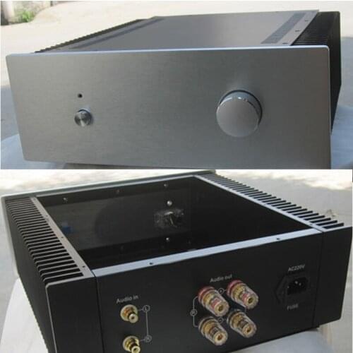 320*308*115mm Aluminum Power Amplifier Chassis DIY with Radiator Household Amplifier Case Q320115 Small Armor Box Audio Shell