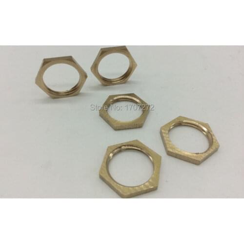 Free Shipping 1/2" BSP Female Brass Pipe Fitting Hex Lock Nut Brand NEW,copper fitting,brass fitting