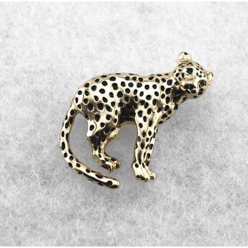2020 New European and American style alloy Enamel Animal cheetah fashion personality animal brooch