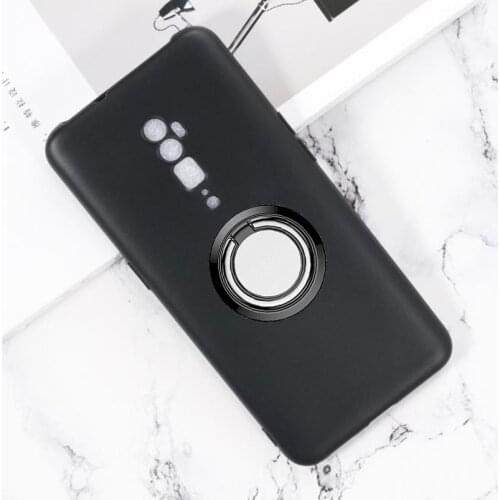 For OPPO Reno 10x zoom Back Ring Holder Bracket Phone Case Cover Phone TPU Soft Silicone Cases for OPPO Reno 5G 6.6"