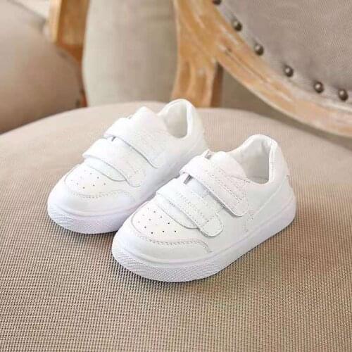 Spring And Autumn Children Small White Shoes Leather Single Shoes Breathable Girls Boys Casual Shoes Students Show Shoes