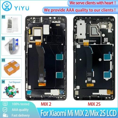 For Xiaomi Mi Mix 2 MIX 2S LCD Display Touch Screen With Frame Digitizer Assembly Replacement Parts For Xiaomi MiX2 MIX2S LCD