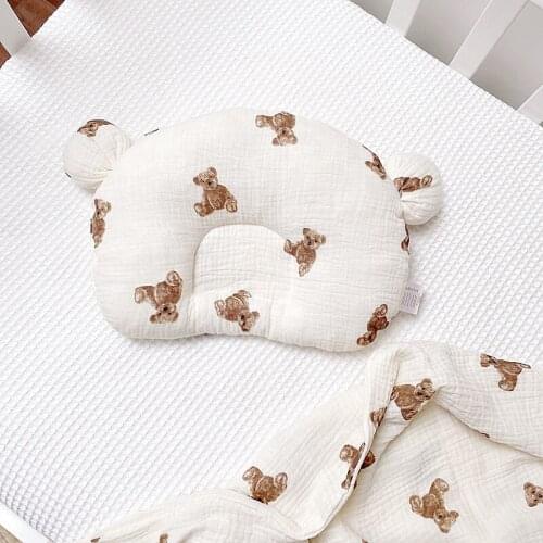 INS Pillow Newborn Four Seasons Universal Kid Styling Pillow Child Summer Soft Cotton Pillow Nursery Decor Baby Bedding Presents