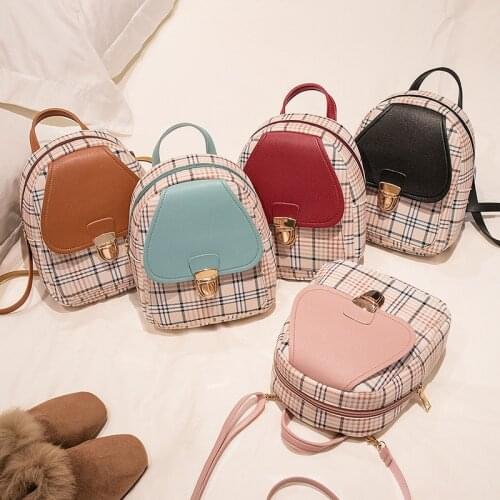 Checkered backpack handbag single shoulder bag diagonal bag womens Backpack Purse color Mini Backpack fashion Backpack