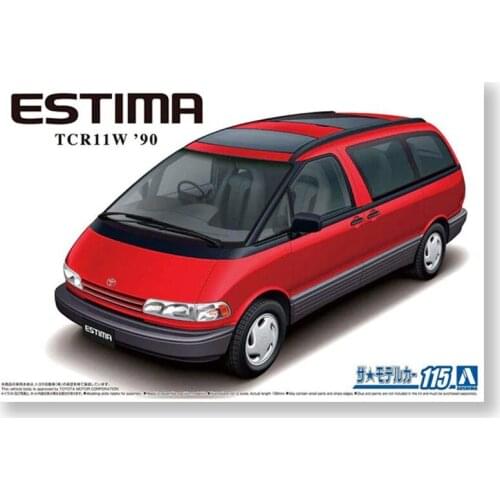 1/24 AOSHIMA plastic assembly car model toy Toyota TCR11W Estima Twin Moon adult collection DIY assembly model kit #05753