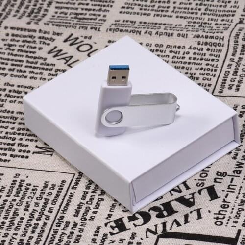 JASTER Custom logo print white swivel usb 2.0 pen drive 64GB 32GB 8GB 16GB usb memorys stick pendrive(over 10 pcs free logo)