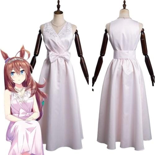 Anime Uma Musume Pretty Derby Cosplay Mihono Bourbon Dress Outfits Halloween Carnival Suit