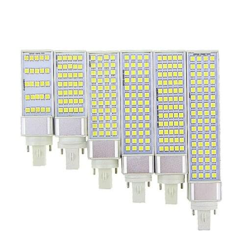 Lampada G23 G24 E27 5W 7W 9W 11W 13W 15W 85V-265V LED Horizontal Plug lamp SMD5050 Bombillas LED PL Corn Bulb Spot light CE RoHS