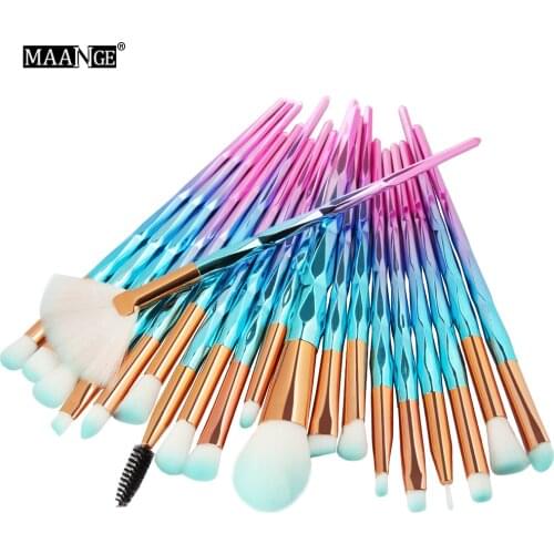 MAANGE 1 pcs Fish Diamond Makeup Brush Set Foundation Blending Power Eyeshadow Contour Concealer Blush Cosmetic Beauty Make Up