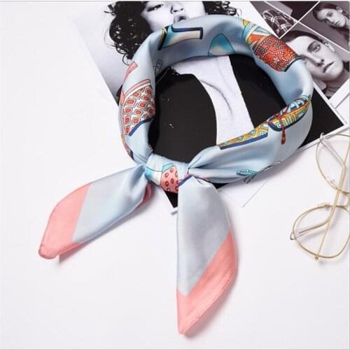 70*70cm Retro Decoration Small Square Scarf Silk Scarf Collar Stewardess Scarf HeadBand Scarf Kerchief Woman Neck Shawl Wraps