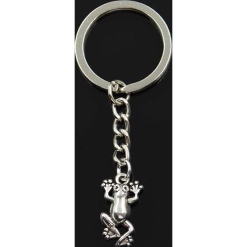 Fashion Keychain 22x12mm Frog Pendants DIY Men Jewelry Car Key Chain Ring Holder Souvenir For Gift
