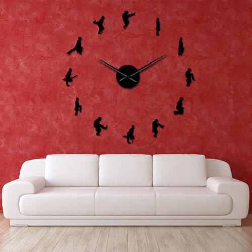Ministry of Silly Walks Modern DIY Wall Clock British Comedy Popular Culture Wall Art Sticker Funny Man Frameless Large Watch