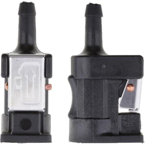 New 1 Set 1/4 ″ 6mm Male & 5/16 ″ 8mm Female Fuel Line Hose Adapter Fitting Pipe Connector for Outboard Motor Boat Accessories