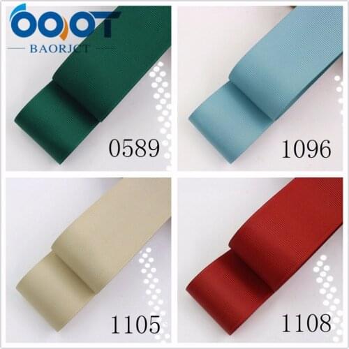 OOOT BAORJCT 177133 38mm 10yard Solid Color Ribbons Thermal transfer Printed grosgrain Wedding Accessories DIY handmade material